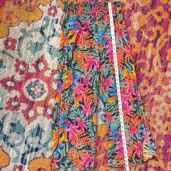 Shade & Shore Multicolor Tropical Wide-Leg Pants - Picture 7 of 7